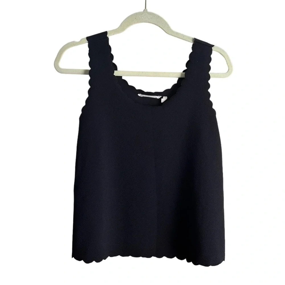 SOFT SURROUNDINGS BLACK SCALLOPED TANK